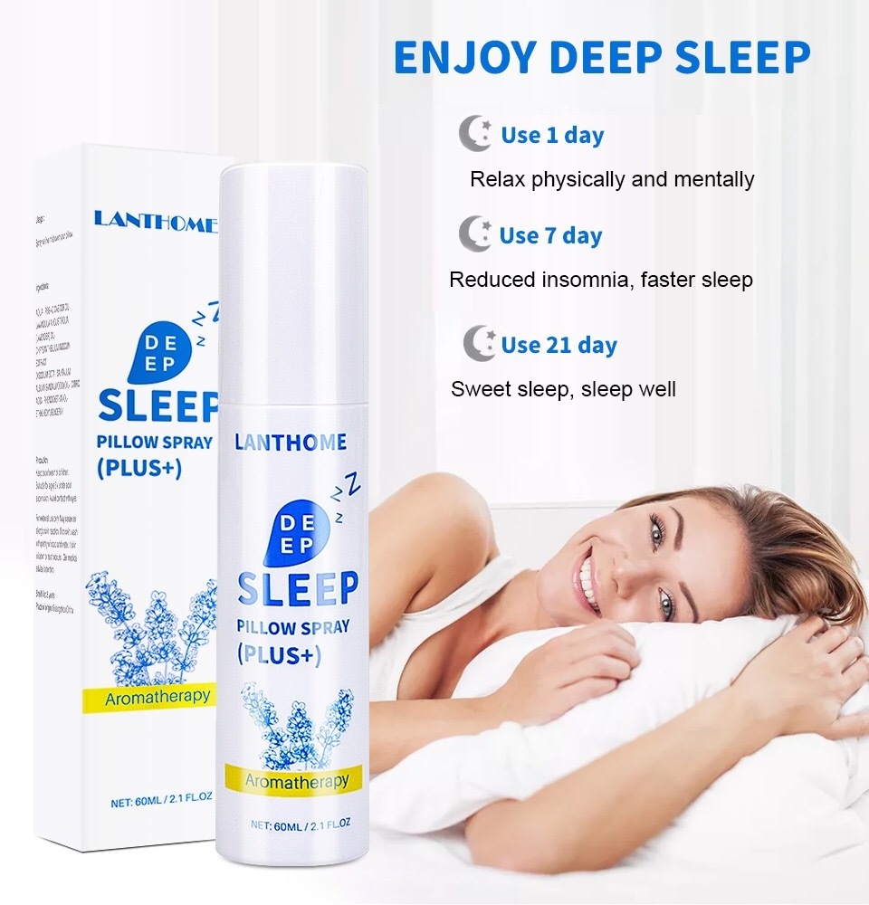 Wholesale low Price LANTHOME Natural Herbal Lavender Relaxing Physically Mentally Sleeping Pillow chloroform Spray