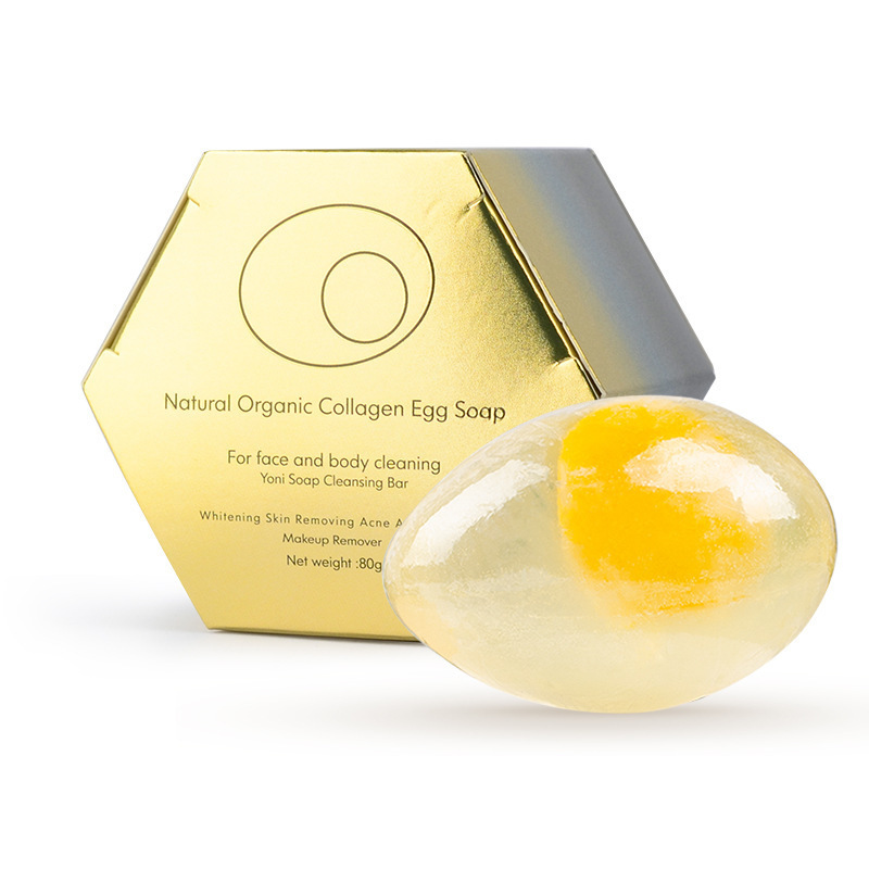 Skin Care Beauty Customized logo Organic Herbal Glycerine Handmade Egg Shape Soap Collagen Whitening Soap