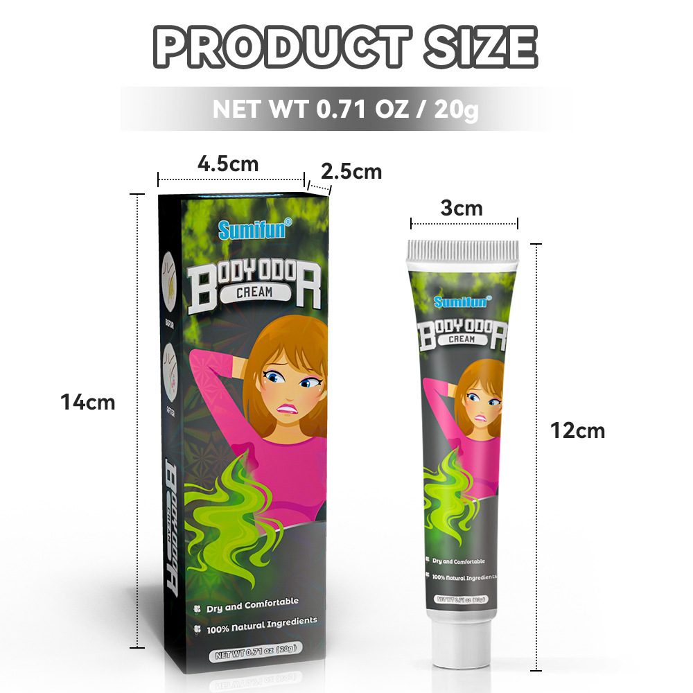 Body Odor Removing Deodorant Cream 20g Armpit Sweat Odor Remover Eliminate Bad Smell Antiperspirant Cream Skin Care Refresh Body