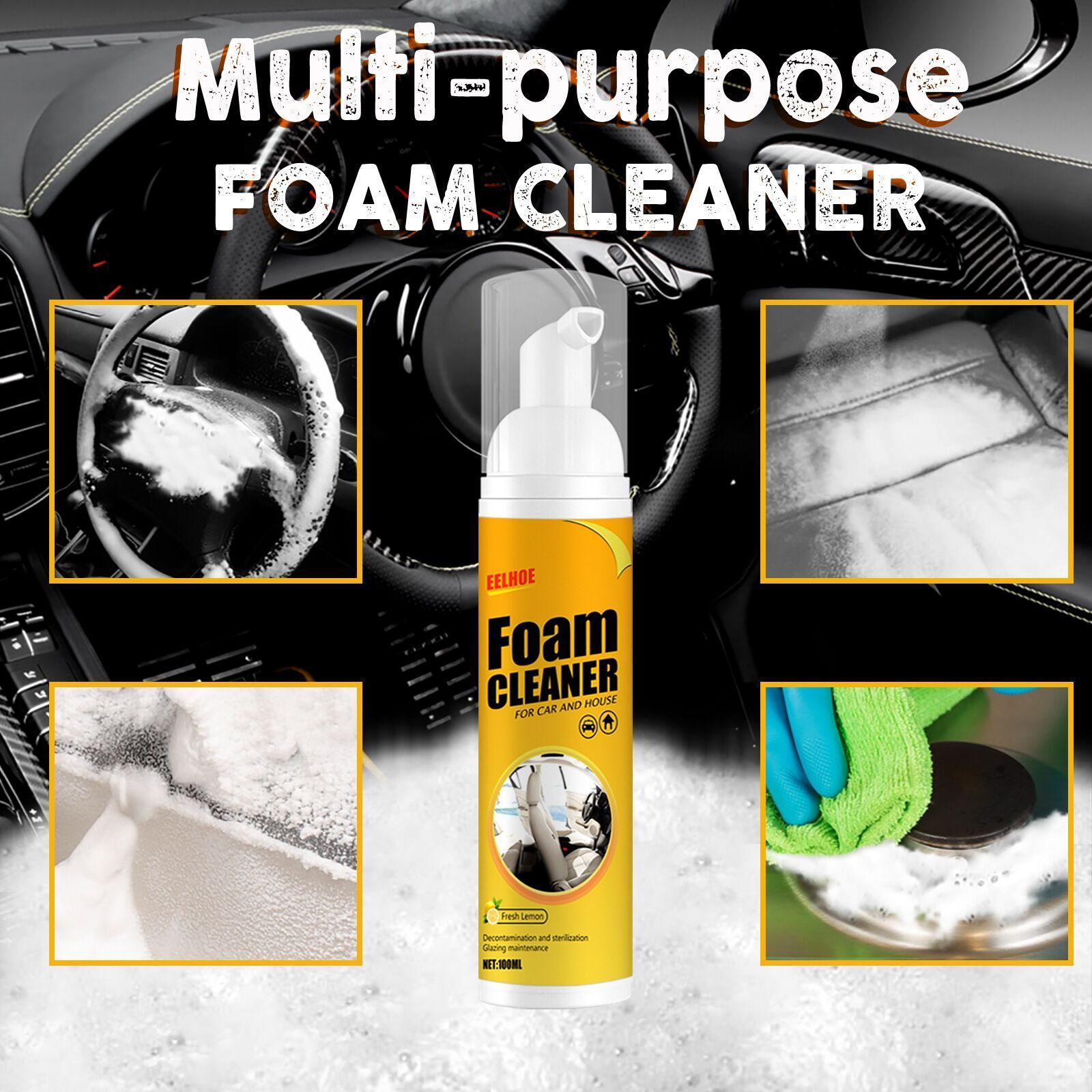 High Quality Multi Purpose Foam Cleaner Spray For Car Care All Purpose Car seat leather cleaner Foam Cleaner Spray