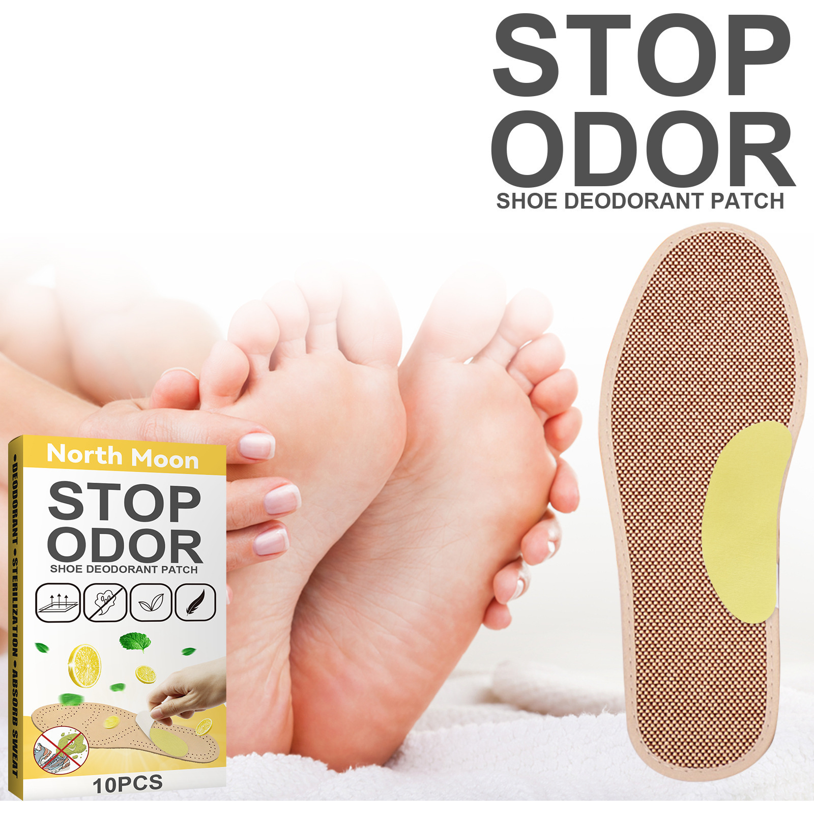 Shoes Deodorant Patches Low MOQ New Products Effectively Remove Bad Smell Anti Odor Shoes Insert Insole Patch