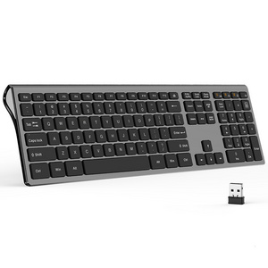 USB Wireless Keyboard for Laptop Desktop Scissors Switch Keyboard Thin Full Size 109 Keys Slim Keyboard