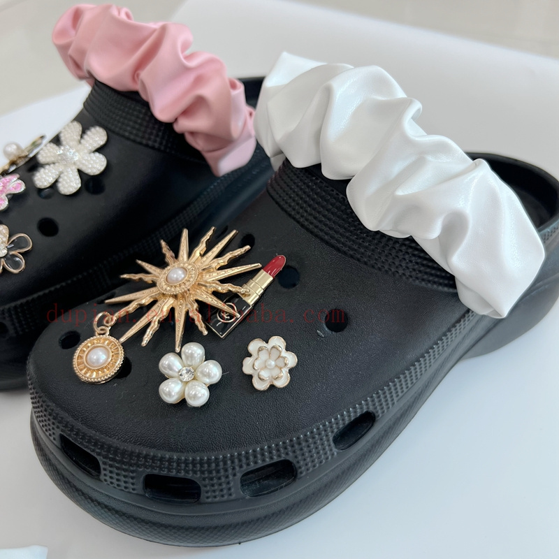 Diy Cover Shoes Leather Strap Shoe Cover Charms Custom With Rhinestone Shoe Accessories Shoelace Personalisation Designer Charms