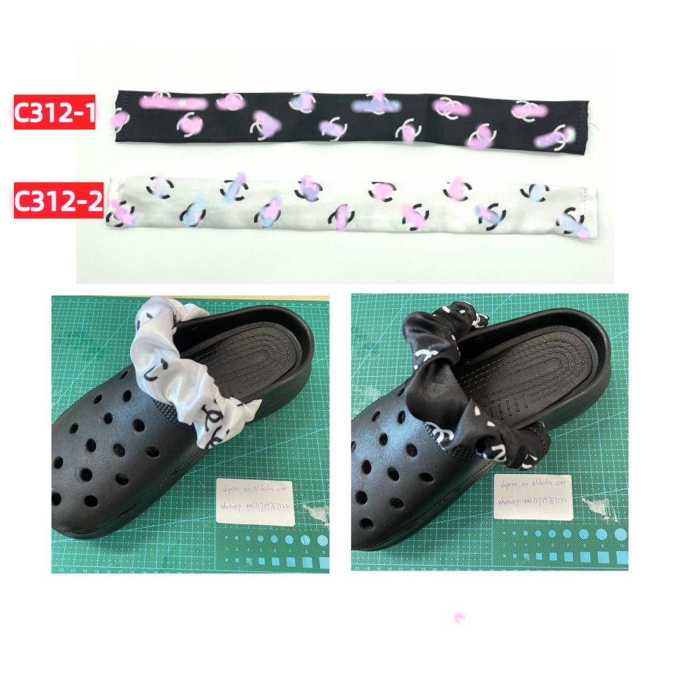 Wholesale Diy cover shoes Cloth strap shoe Cover Charms Custom Bling Shoelace Personalisation Designer shoe Charms Clog