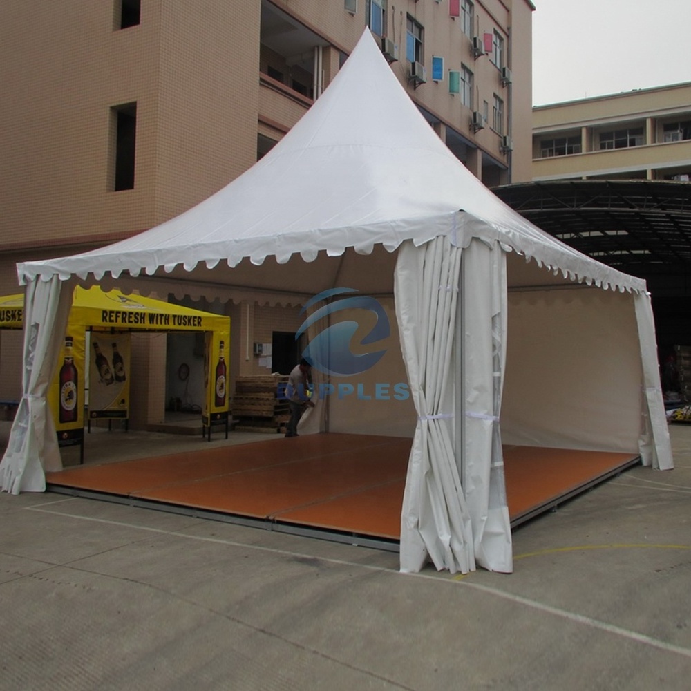 DPS High quality 6x6m White Outdoor aluminum alloy frame PVC fabric pagoda tent for party and wedding