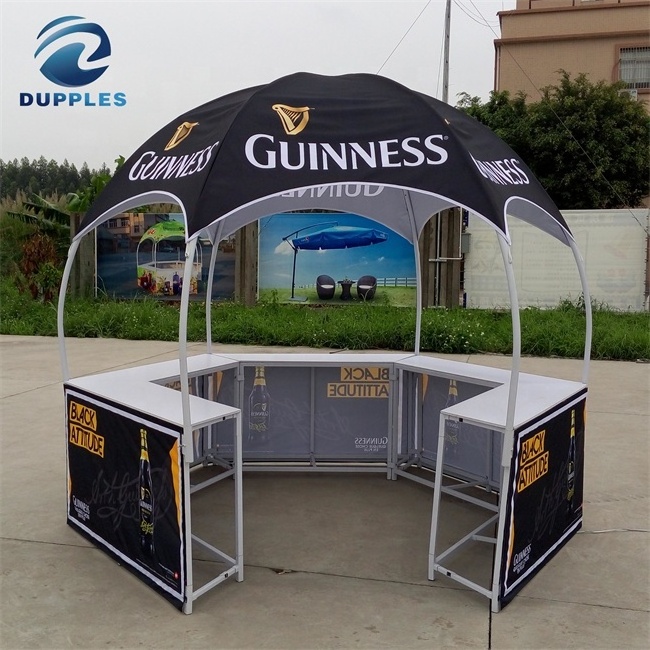 New Design Outdoor Folding Dome Advertising Tent Waterproof Portable Hexagonal Dome Gazebo With Tables