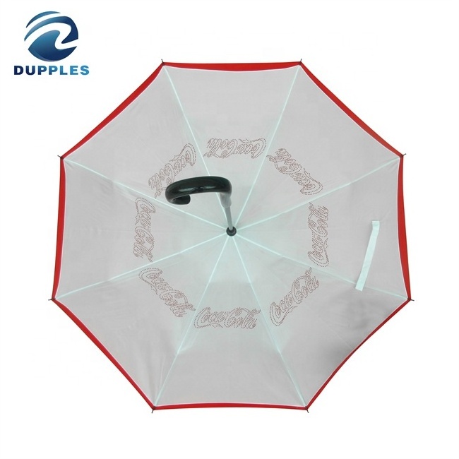 Factory Selling Automatic Windproof Inverse Inside Out Upside-Down Double Layer Folding Inverted Umbrella