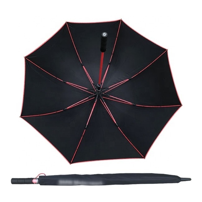 CSU006 2023 27Inch 8Ribs Orange Straight Umbrella Long Handle For Korea Market