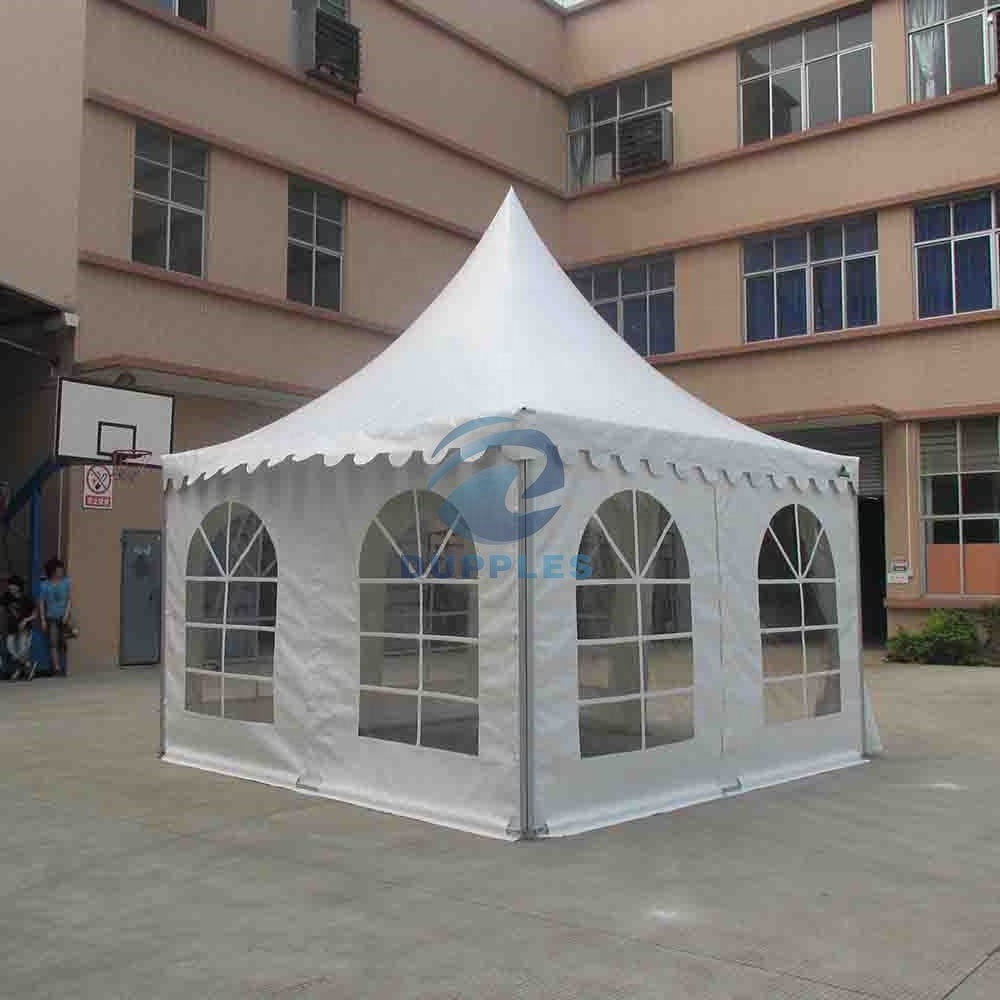 DPS High quality 6x6m White Outdoor aluminum alloy frame PVC fabric pagoda tent for party and wedding