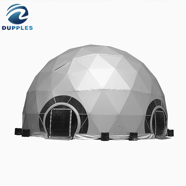 Hot Dip Galvanized Steel Tube PVC Glamping Geodesic Dome House Tent Clear Igloo Dome Tent