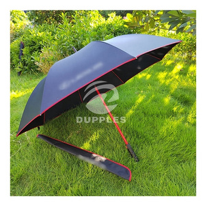 CSU009LE 27 Inch Luxury Golf Umbrella Fiberglass Straight Umbrella Windproof Semi-Automatic Features Customized Business Gifts