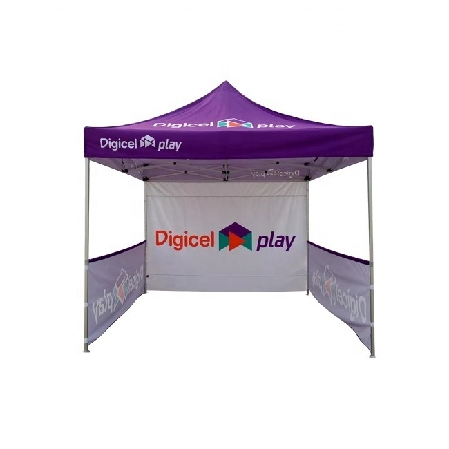 Commercial 10x10ft Canopy Tent Folding Instant Aluminum Custom Logo Printed Trade Show Tent