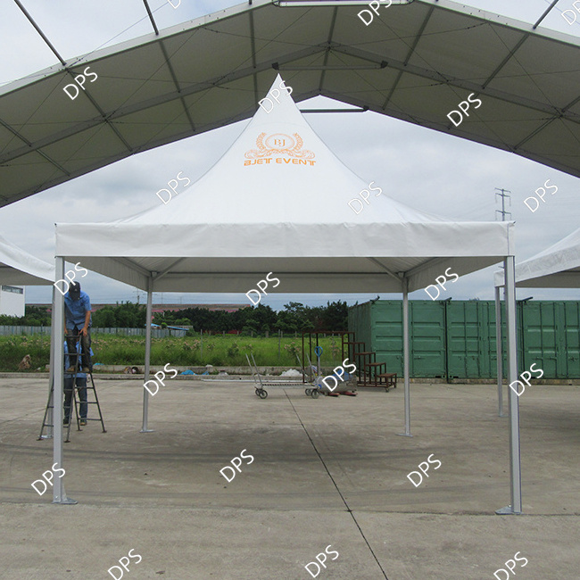 Customized Portable Outdoor Party Pagoda Gazebo White Aluminum Frame Canopy Tent