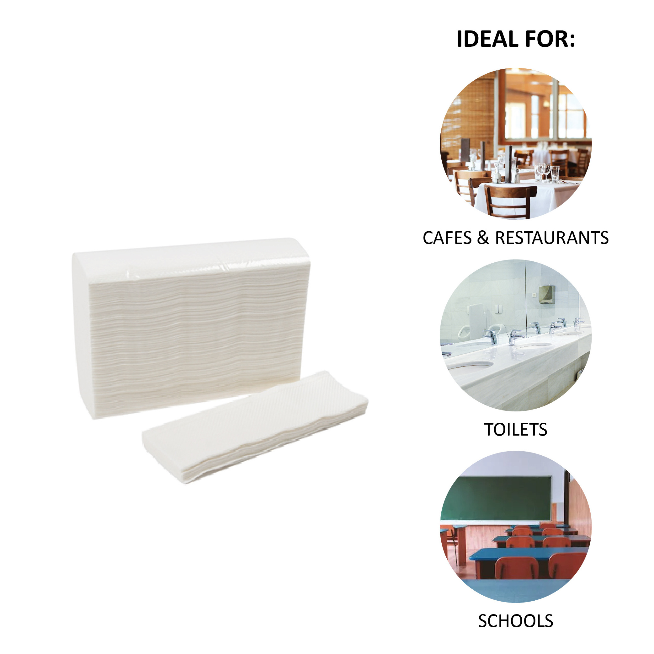 100% virgin Wood Pulp Embossed 4000 sheets Multi-Fold Paper Hand Towel For Hotels Restaurants Schools Washrooms