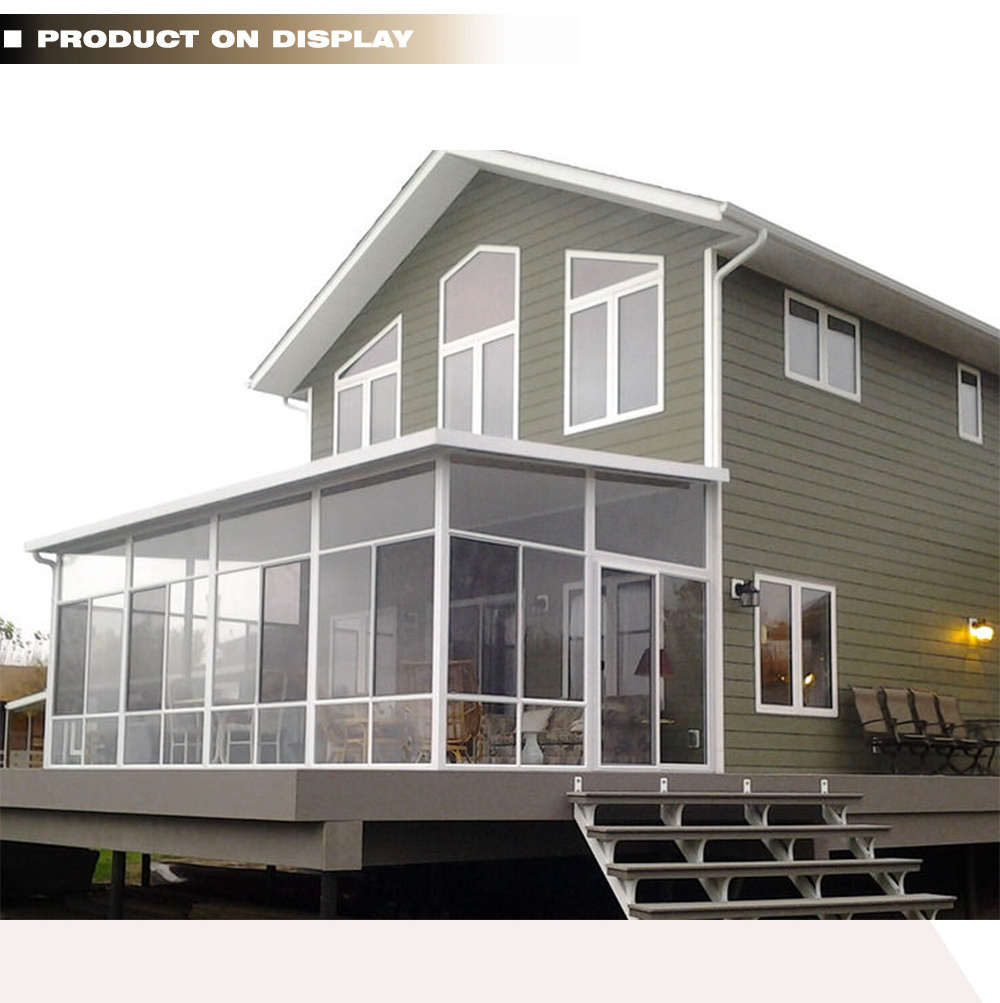 Customized size low-e glass house frame aluminum kits sunroom sliding outdoor sunroom sunrooms glass houses