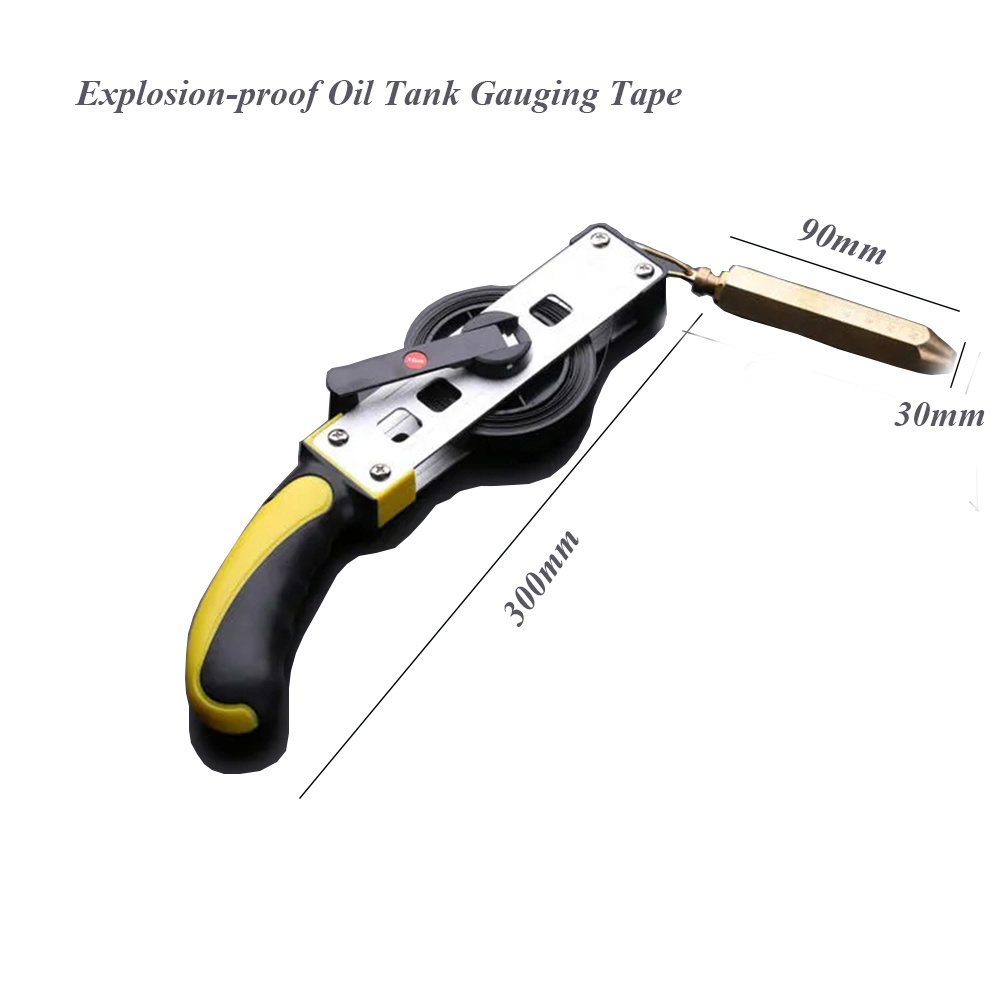 Handheld Carbon Steel Oil Tank Gauging Tapes, Oil Dipping Sounding Measuring Tape, Oil Depth Tape Measure