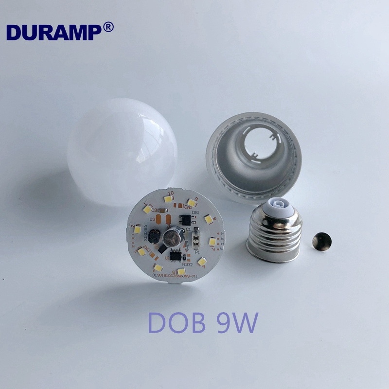 DURAMP 9W 12W SKD CKD PC PBT aluminum E27 B22 DOB driver led bulb raw material parts