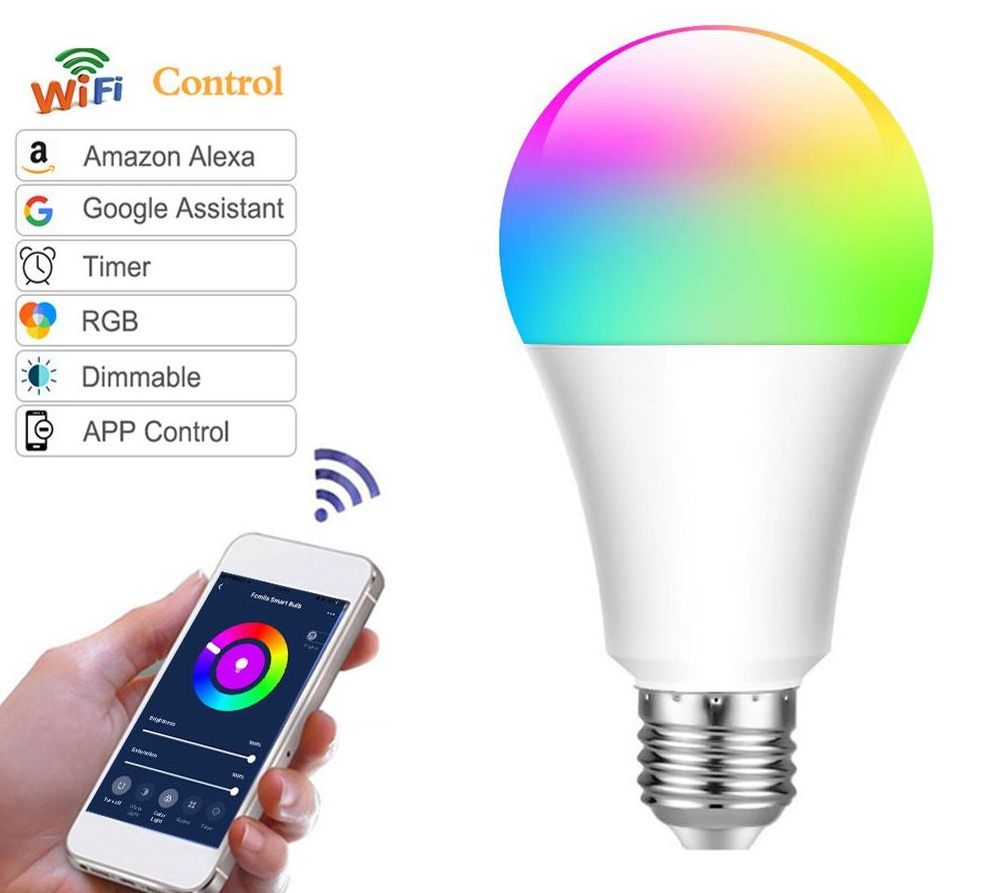 2020 BN new Dimmable Color Changing  Smart WIFI RGBW  SMD LED Bulb led smart lights