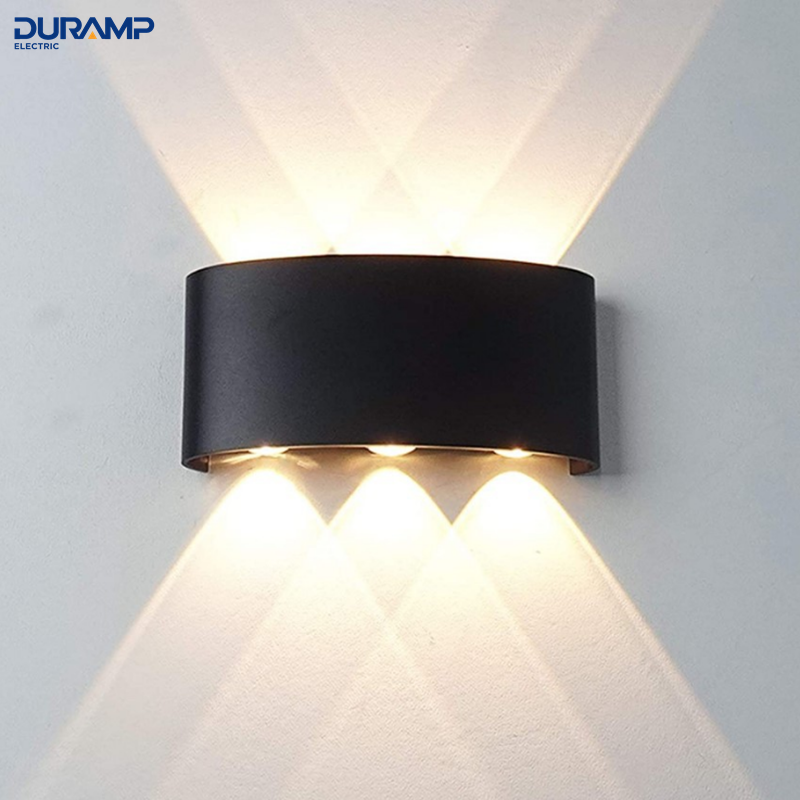 Square aluminum up down adjustable waterproof sconce decorate led wall light