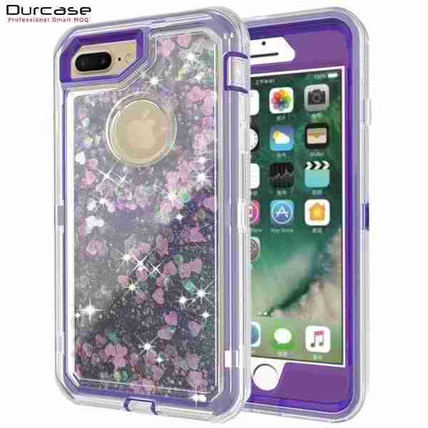 3 in 1 Shockproof Glitter Water Liquid Quicksand Cell Phone Case Cover With Clip For iPhone 14 Phone Case