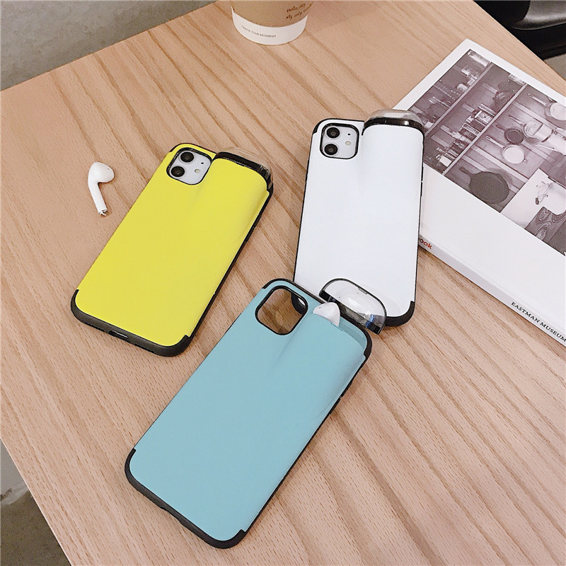 Luxury 2 In 1 Phone Cases For Airpod New Shell for iPhone 11 Pro Xs Max Xr X 10 11Pro With for Air Pods Holder Case Cover