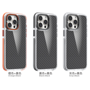 New Arrival Full Body Shockproof Acrylic Carbon Fiber Texture Phone Case With Camera Ring Holder For Samsung A05 A15 A25 A34 A55