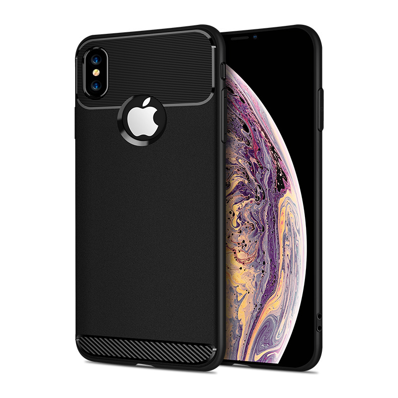 Slim Unique Shockproof Hybrid Armor Stripe Carbon Fibre TPU Defender Smart Battery Cases Cover For Apple Iphone Xs Max Xr X