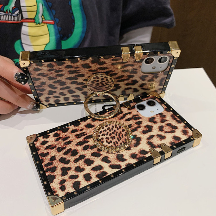 Luxury Designer Leopard Women Girl Golden Edges Cases For Samsung S23 A23 A30 A40 A50 A60 A51 A71 A70 A81 A91 Cell Phone Cover