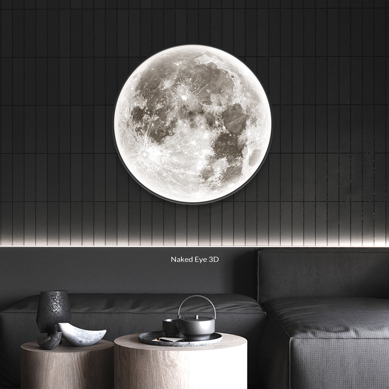 Bedroom Dining Room Ceiling Lights Home Indoor Lighting Decor Lamp Chandelier Moon 48W Dimmable Led Ceiling Lamp