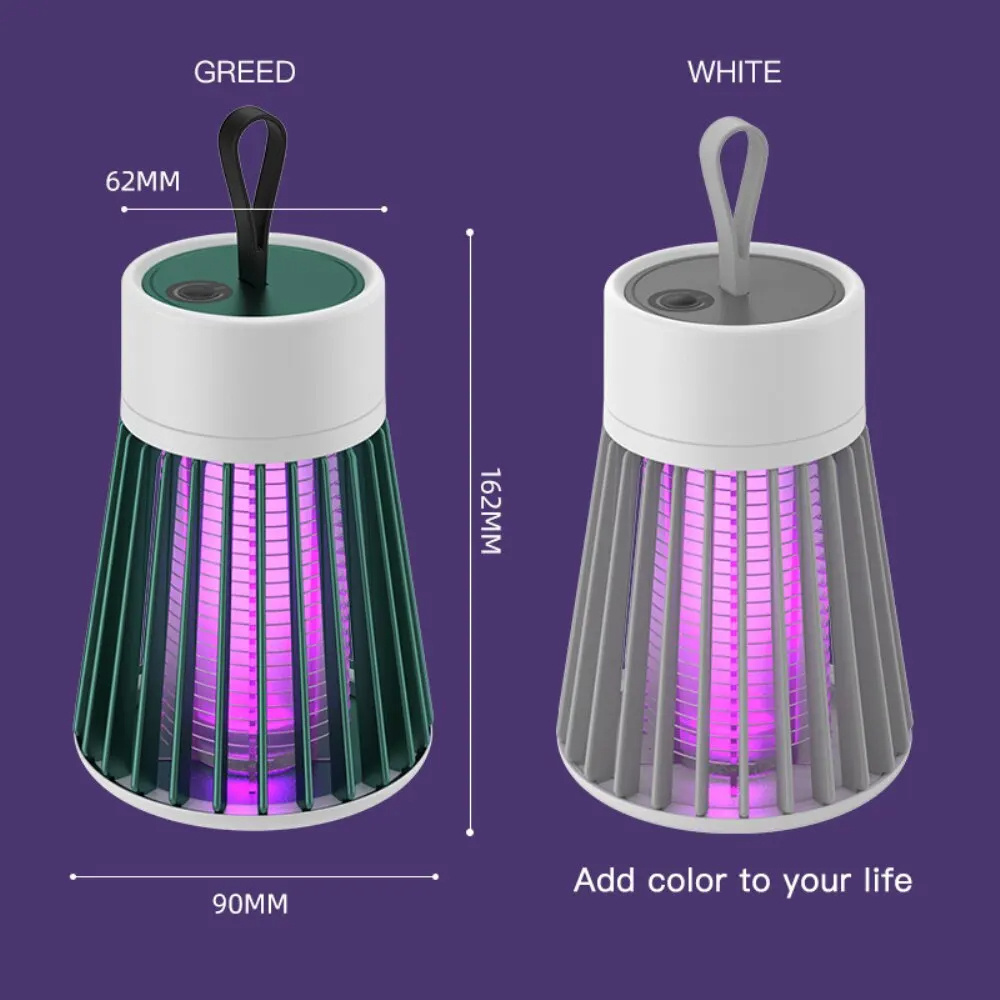 Durlitecn Home UV Light Anti Mosquito Trap USB Electric Shock Mosquito Killer Lamp Rechargeable Outdoor Camping