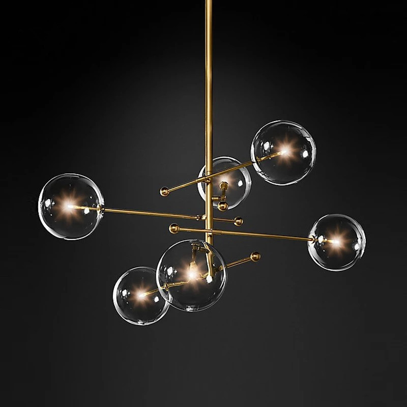 Durlitecn Modern LED Chandelier Lighting Ball Glass Lamp Nordic Fixture Creative Glass Pendant Light For Dining Room