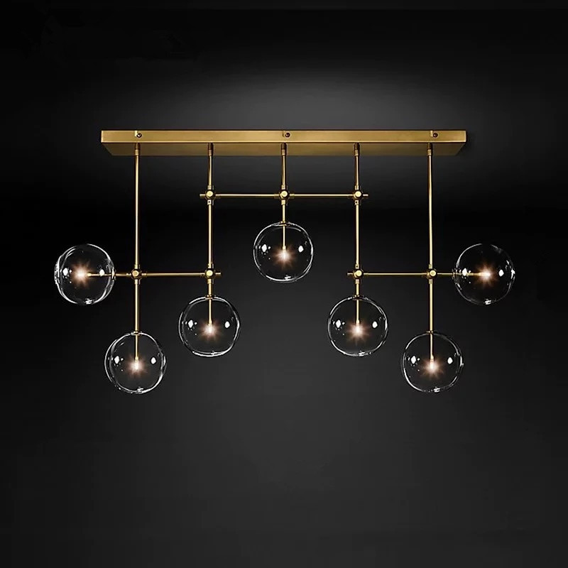 Durlitecn Modern LED Chandelier Lighting Ball Glass Lamp Nordic Fixture Creative Glass Pendant Light For Dining Room