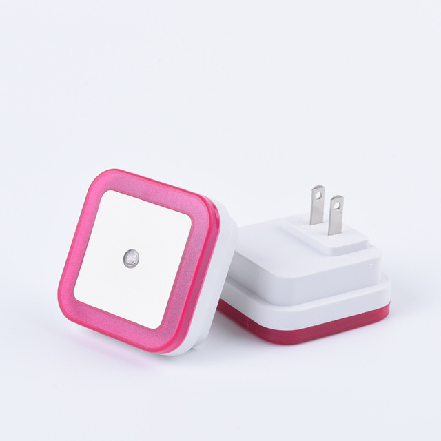 Square Led Night Light Sensor Control EU US Plug for Storage Cabinets Children's Beds Toilets and Other Emergency Lights