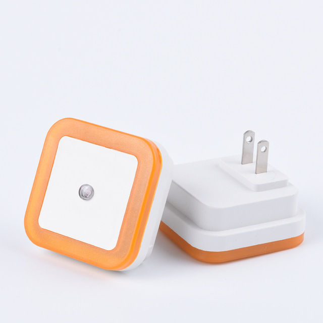 Square Led Night Light Sensor Control EU US Plug for Storage Cabinets Children's Beds Toilets and Other Emergency Lights