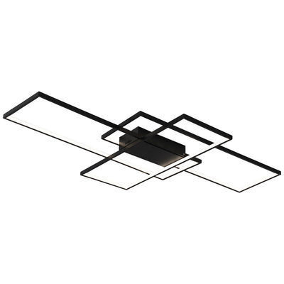 Minimalism Living Room Bedroom Home Rectangular Square Black White Modern Led Ceiling Lights