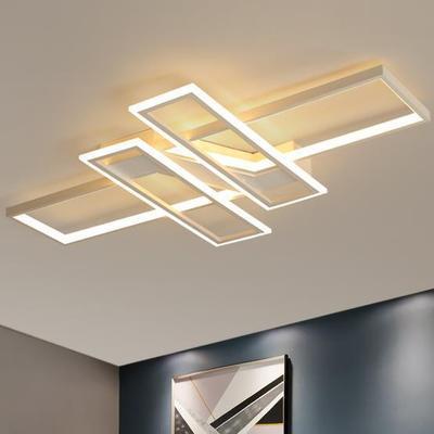 Modern Fashionable Personality Rectangle Indoor Home Living Room Ceiling Light Decor Lighting Fixture Iron 116W LED Chandelier