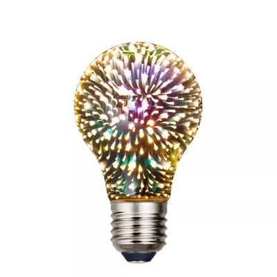 A60 ST64 G80 G95 E27 220V 3D Colorful LED Edison Light Bulb Vintage Fireworks Decoration Bulb Christmas Ampoule LED Lamp