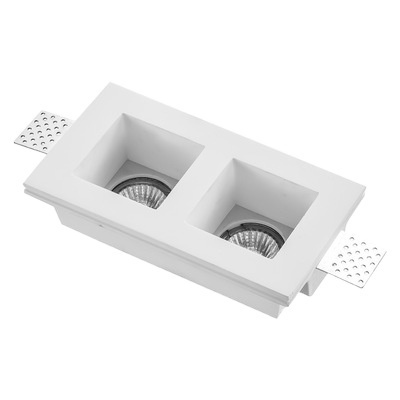 Durlitecn Recessed Square Ceiling Embedded Light 12 Volt MR16 Gu10 Indoor Commercial LED Plaster Fixture Led Gypsum Downlight