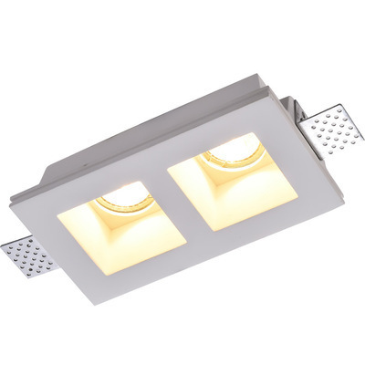 Durlitecn Recessed Square Ceiling Embedded Light 12 Volt MR16 Gu10 Indoor Commercial LED Plaster Fixture Led Gypsum Downlight