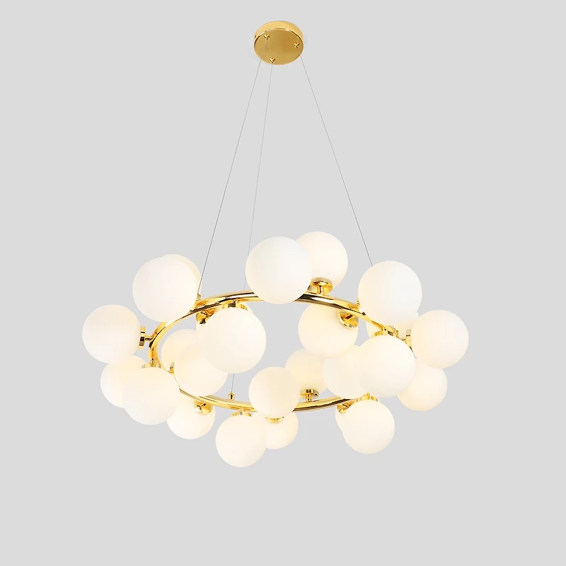 Molecular Modern Magic Bean Nordic 45-Head Glass Ball Indoor Room Light Bedroom Living Room Gold Decor Lamp Fixtures Chandelier