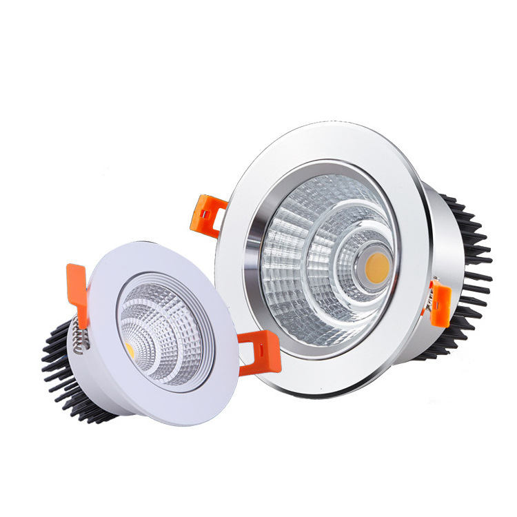 Durlitecn Commercial Lighting 3W 5W 7W 12W COB LED Downlight Recessed Spot Lights Recessed Adjustable Ceiling Downlight