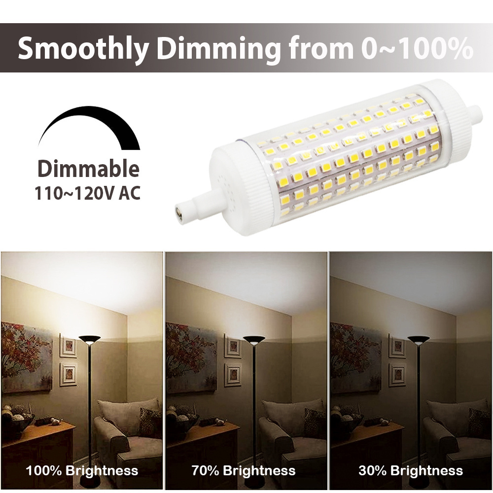 Dimmable R7S LED Light Bulbs 118mm 20W LED Flood Light Double Ended LED Bulb Cool White 6000K 250W Halogen Replacement