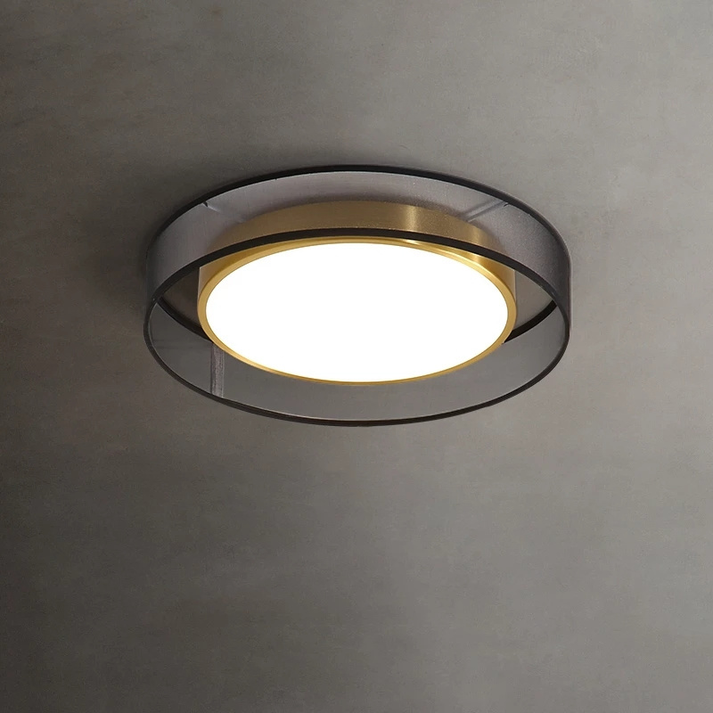 Factory Direct Sale Modern Creative LED Copper Ceiling Light Nordic Living Room Bedroom Light Flush Mount Ceiling Light