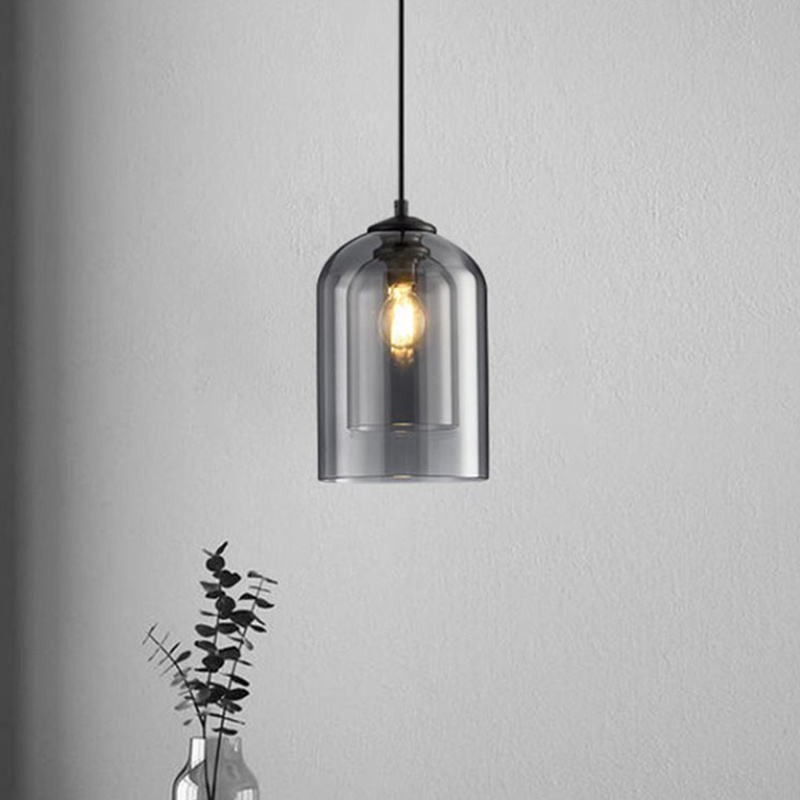 Modern hanging loft Glass lustre Pendant Light LED Nordic industrial decor Lights Fixtures E27/E26 for Kitchen Restaurant Lamps