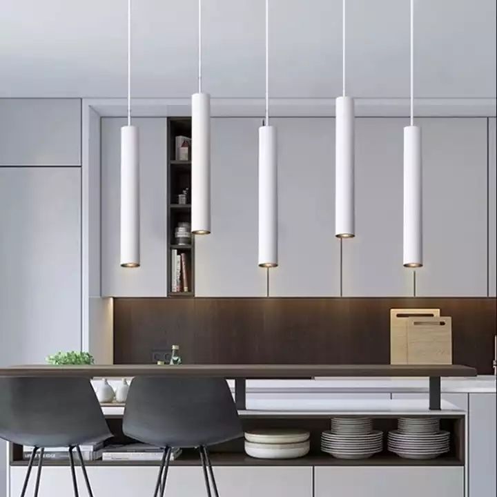 Dining Room Shop Bar Hanging Lamp Background Light Dimmable Long Tube Lamps 5W 7W 12W Cylinder Kitchen Island LED Pendant Lights