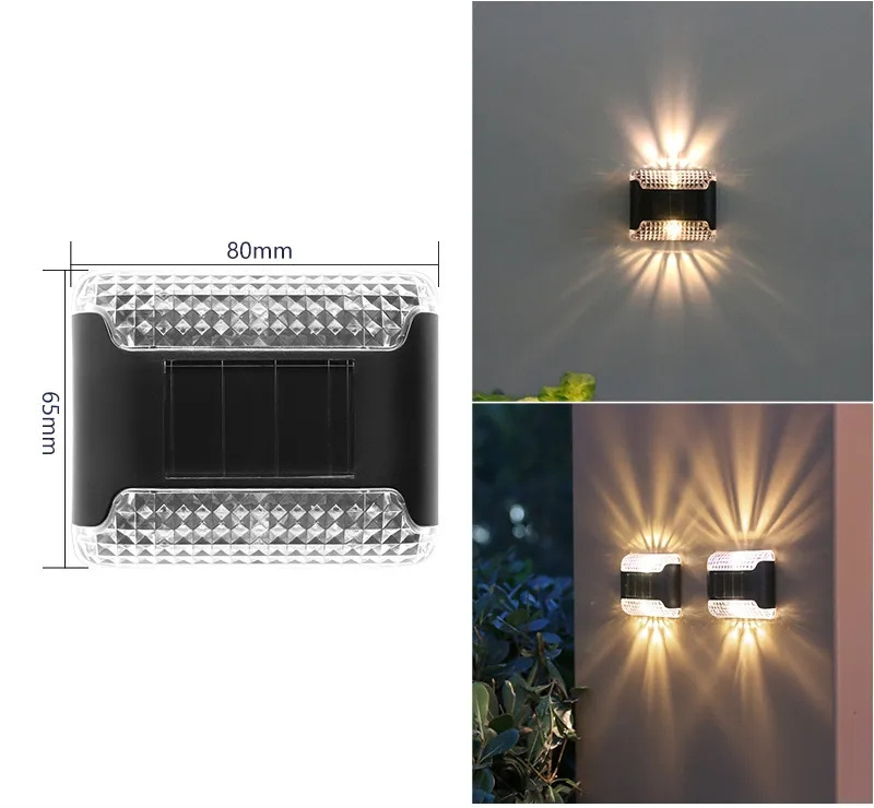 Solar Night Light Waterproof Decorative Courtyard Wall Lamp Garden Villa Mounted Up And Down Modern Outdoor Wall Light