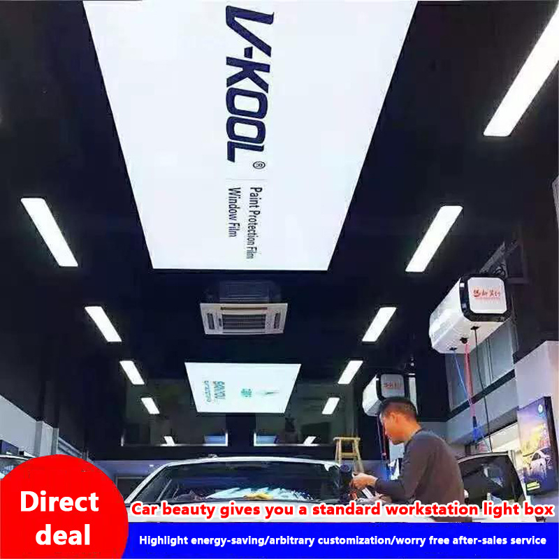 Factory Direct Sales Car Wash Detailing Ceiling Lamp Soft Film Light Box LED Work Light For Workshop Garage