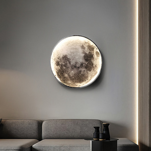 Creative Lighting Lunar Panel Light 48W Dimmable For Children'S Room Bedroom Living Room Moon Led Ceiling Chandelier Wall Lamp