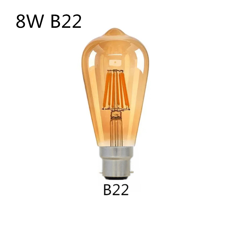 DURLITECN Golden ST64 Dimmable E27 B22 2W 4W 6W 8W 10W 12W 220V 110V 2700K 6000K Energy Lamp LED Edison Filament Light E27 Bulbs