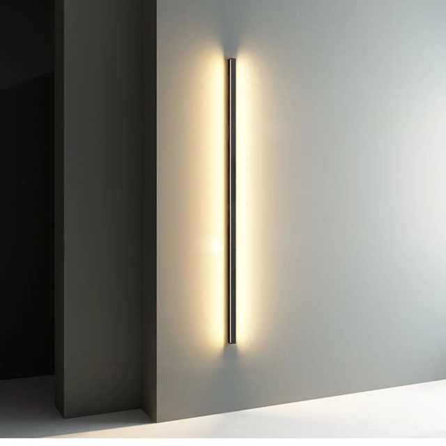 Modern Minimalist Corner Indoor Simple Line Light Wall Sconces Stair Bedroom Bedside Home Decor Lighting Fixtures LED Wall Lamp